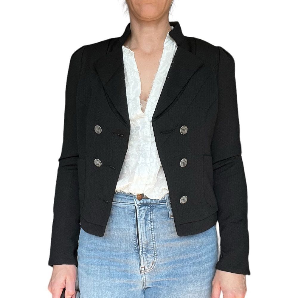 Mischa Barton Mary Jane Jacket Black Size SY2K